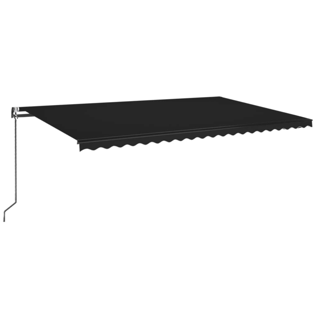 vidaXL Automatická zatahovací markýza 500 x 350 cm antracitová