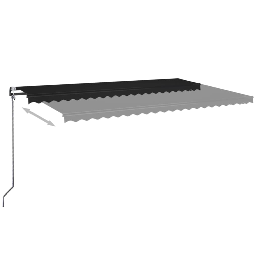vidaXL Automaticky zaťahovacia markíza 500x350 cm antracitová