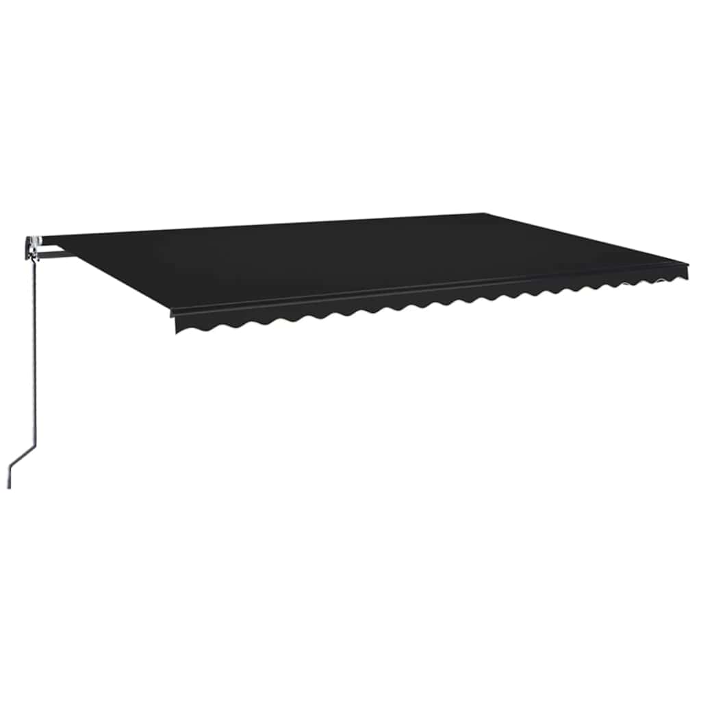 vidaXL Stahovací markýza Antracitová 500 × 350 cm Polyester
