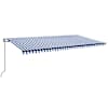 vidaXL automaatselt sisset&otilde;mmatav varikatus 600x350 cm sinine ja valge