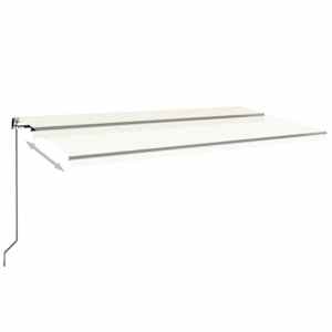 vidaXL Retractable Awning Cream and Grey