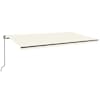 vidaXL automaatne varikatus LEDi ja tuuleanduriga 600x350 cm kreemjas