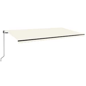 Automatická markýza LED a senzor větru 600 x 350 cm krémová - obrázek 2