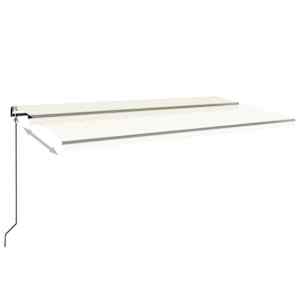 Automatická markýza LED a senzor větru 600 x 350 cm krémová - obrázek 9