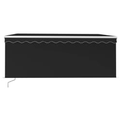 vidaXL Manual Retractable Awning with Blind 3x2.5m Anthracite