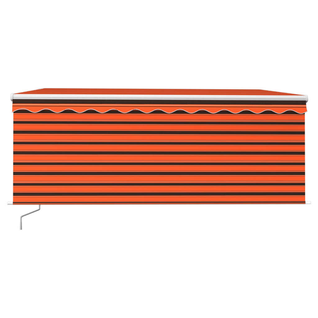 Narancssárga-barna kézzel kihúzható LED-es napellenző 3 x 2,5m 