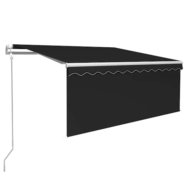 vidaXL automaatne varikatus rulooga, 3x2,5 m, antratsiit