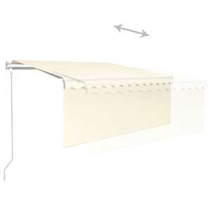 Avtomatska tenda s senčilom LED + senzor 3x2,5 m krem - slika 4