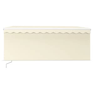 vidaXL Markise Manuell Einziehbar mit Rollo 3,5x2,5 m Creme