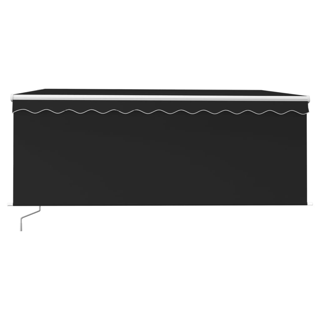 vidaXL Copertină retractabilă manual cu stor, antracit, 3,5x2,5 m