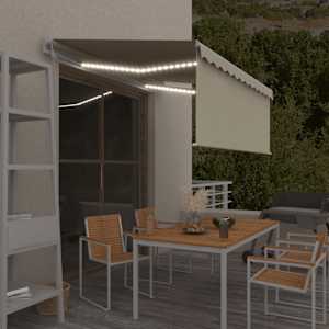 Avtomatska tenda s senčilom LED + senzor 3,5x2,5 m krem