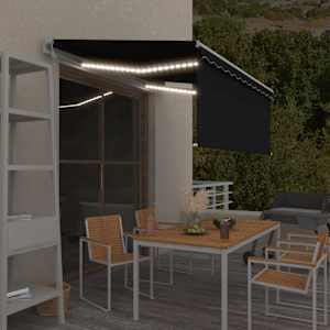 Avtomatska tenda s senčilom LED + senzor 3,5x2,5 m antracitna