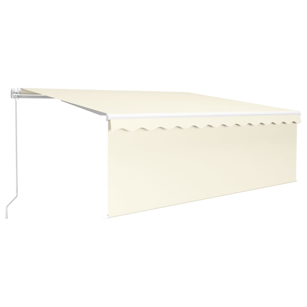 

vidaXL Manual Retractable Awning with Blind 13.1'x9.8' Cream