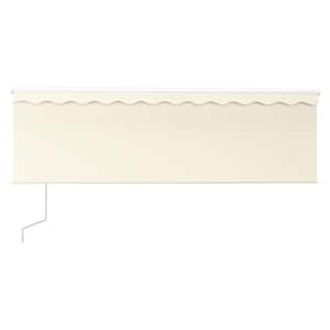 Avtomatska tenda s senčilom LED + senzor 4x3 m krem - slika 3