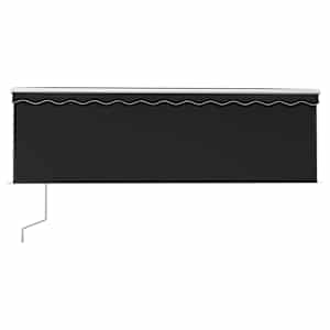 vidaXL Markise Automatisch mit Rollo LED Windsensor 4x3 m Anthrazit