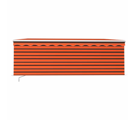 vidaXL Markise Manuell Einziehbar mit Rollo 4,5x3 m Orange & Braun