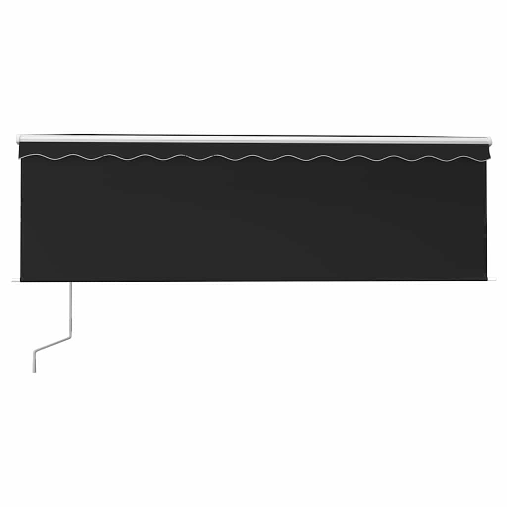 vidaXL Copertină retractabilă automat cu stor, antracit, 4,5x3 m