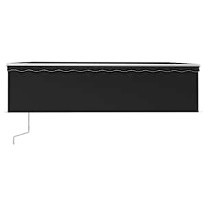 vidaXL Copertină retractabilă automat cu stor, antracit, 5x3 m