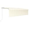 vidaXL automaatne varikatus LED, tuuleandur, 5 x 3 m, kreemjas
