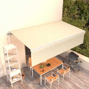 Avtomatsko zložljiva tenda s senčilom 6x3 m krem