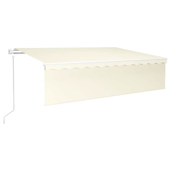 vidaXL automaatne varikatus LED, tuuleandur, 6 x 3 m, kreemjas