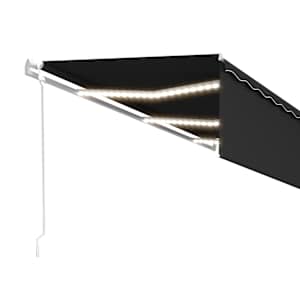 Automatická markýza s roletou+LED+senzor větru 6x3m antracitová - obrázek 5