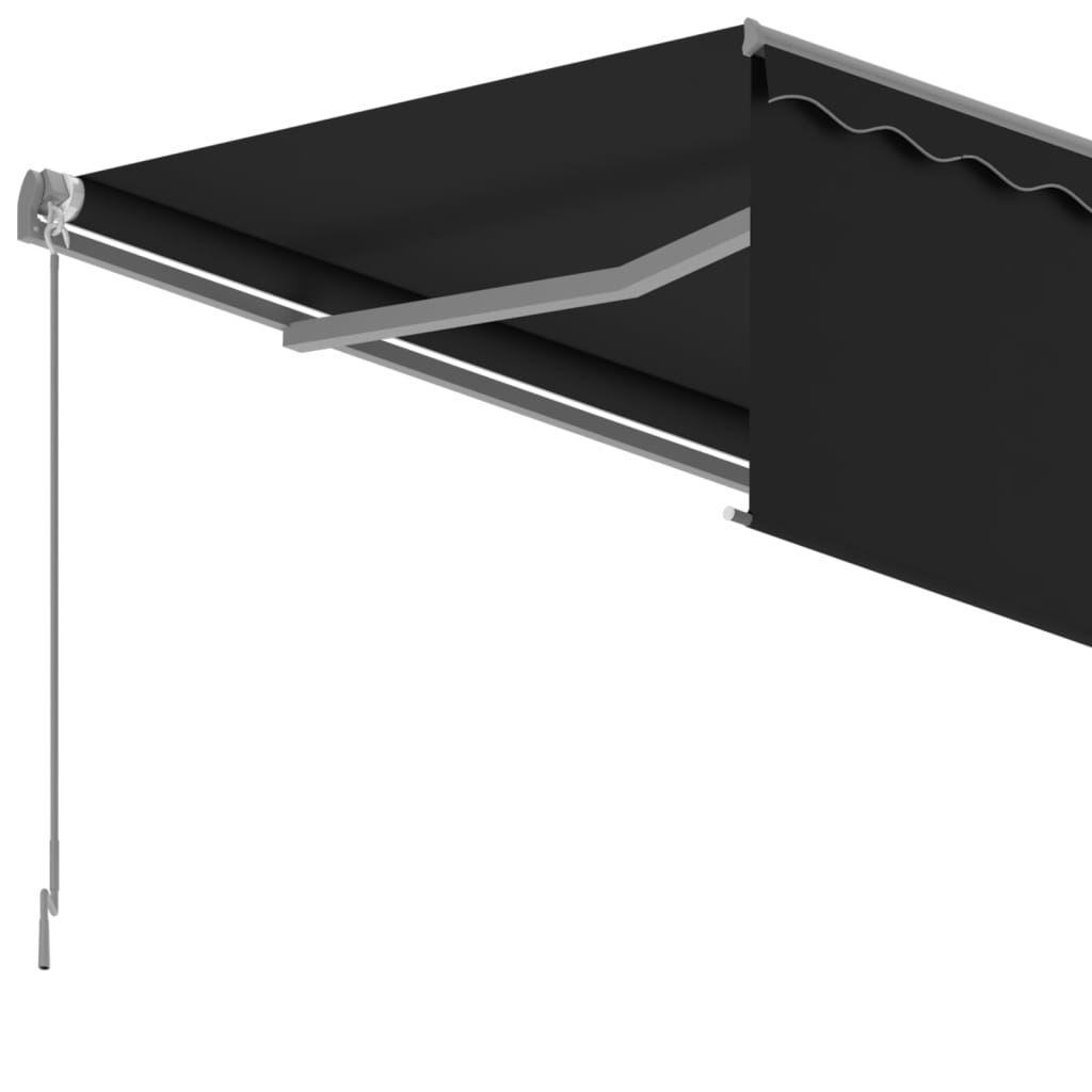 vidaXL Manual Retractable Awning with Blind 118.1"x98.4" Anthracite
