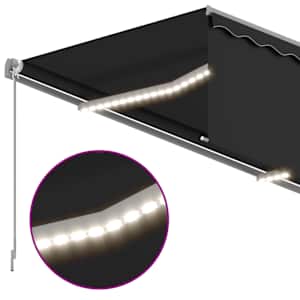Ručně zatahovací markýza s roletou a LED 3 x 2,5 m antracitová - obrázek 5