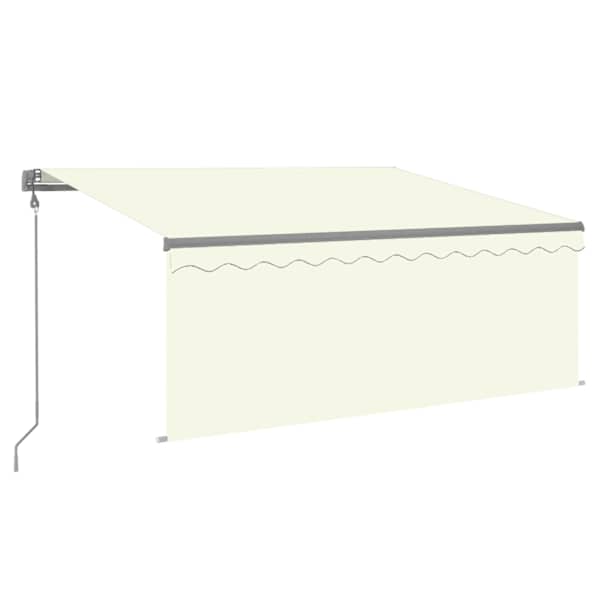 vidaXL automaatne varikatus, tuuleandur, LED, 3x2,5 m kreemjas