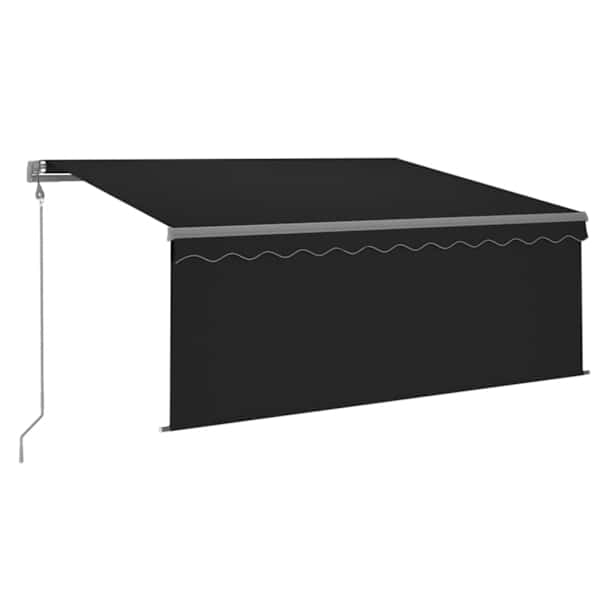 vidaXL automaatne varikatus, tuuleandur, LED, 3x2,5 m antratsiit