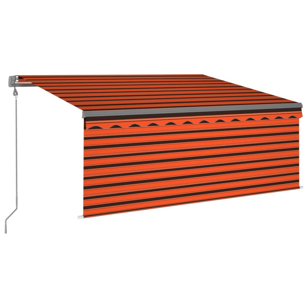 vidaXL Automatická markýza roleta LED a senzor větru 3x2,5 m oranžová