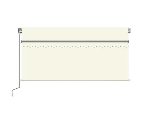 vidaXL Auvent r&eacute;tractable manuel avec store 3,5x2,5 m Cr&egrave;me