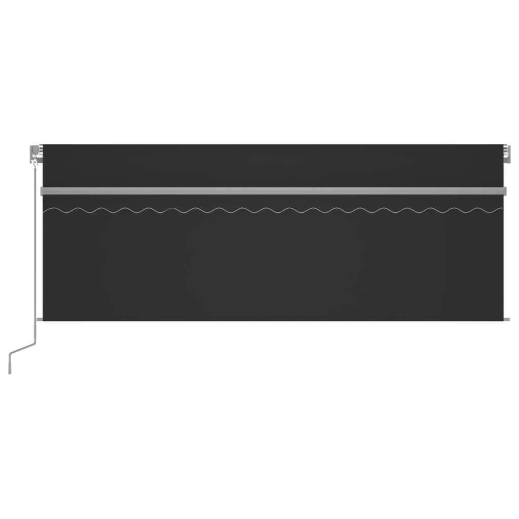 vidaXL Toldo retráctil manual con persiana gris antracita 4,5x3 m