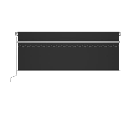 vidaXL Toldo retráctil manual con persiana gris antracita 4,5x3 m