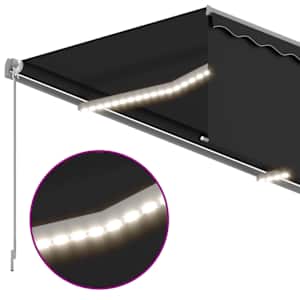 Automatická markýza roleta LED senzor větru 4,5x3 m antracitová - obrázek 5