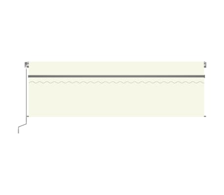 vidaXL Toldo retrátil manual com estore 5x3 m cor creme
