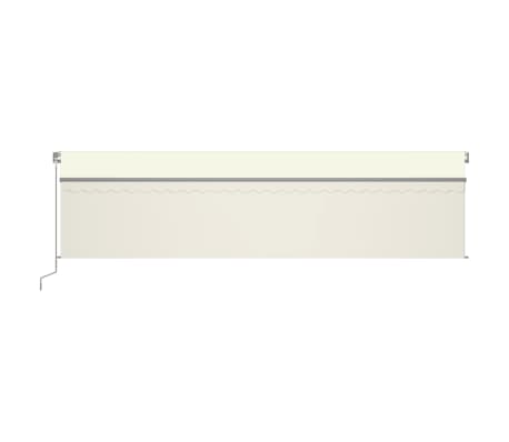 vidaXL Τέντα Αυτόματη με Σκίαστρο/LED/Αισθητήρα Ανέμου Κρεμ 6 x 3 μ.