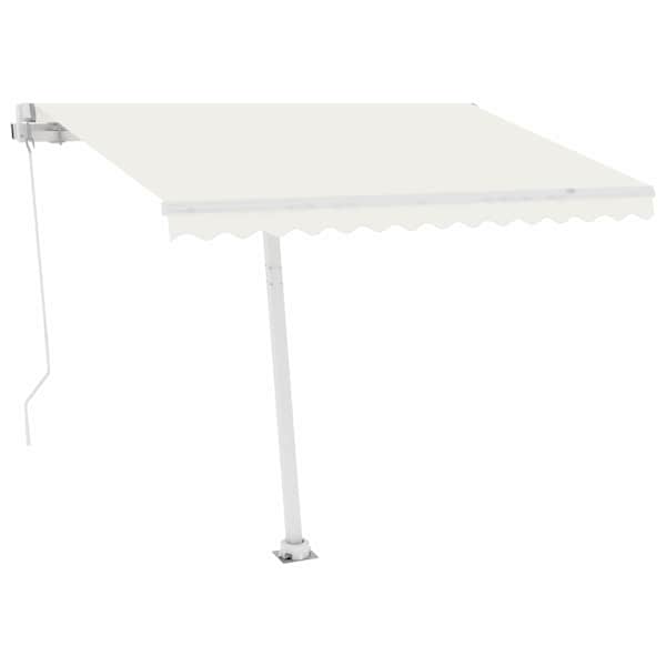 vidaXL iseseisev k&auml;sitsi sisset&otilde;mmatav varikatus 300x250 cm kreemjas