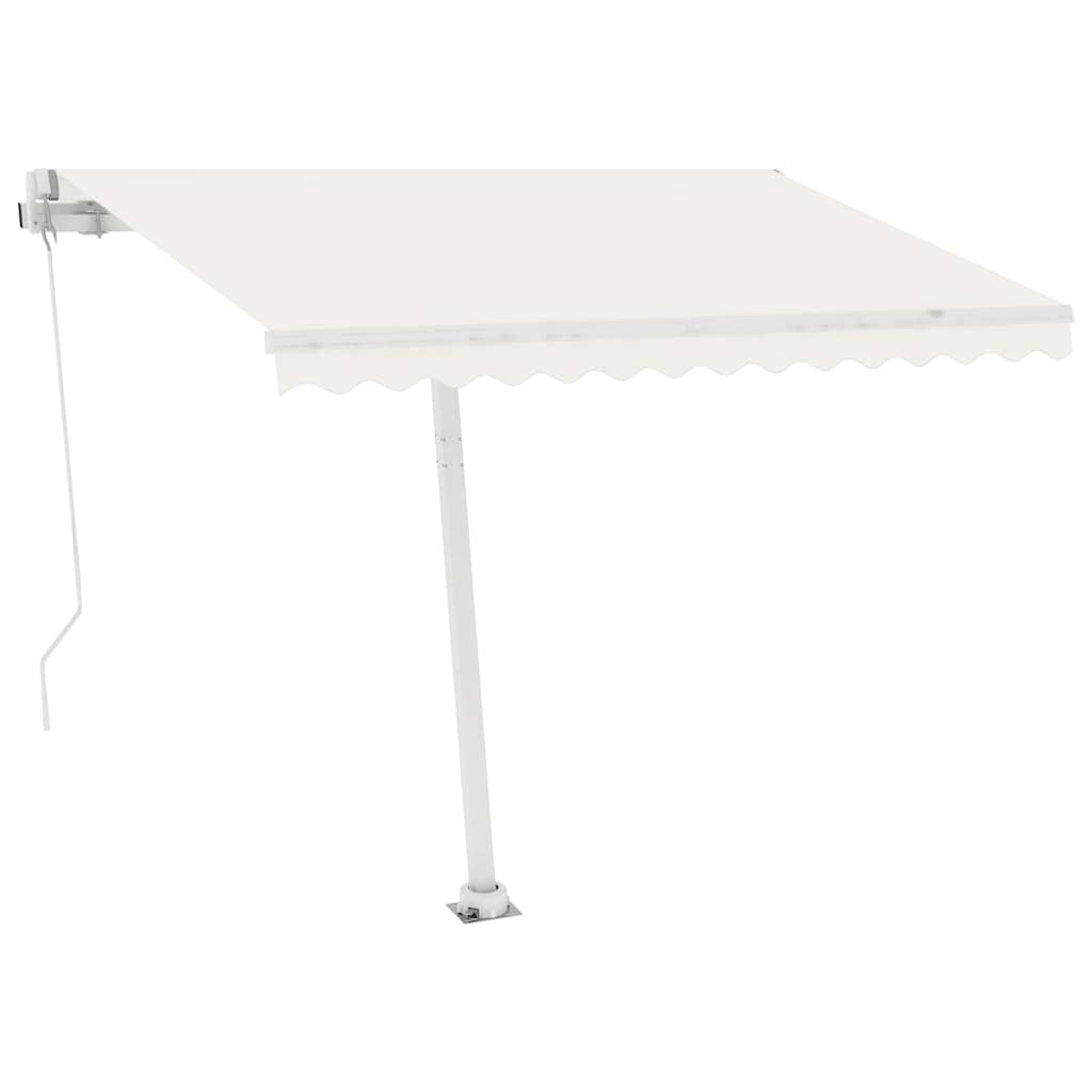 

vidaXL Freestanding Manual Retractable Awning 118.1"x98.4" Cream