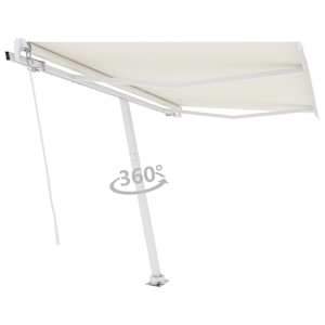 vidaXL Tenda da Sole Manuale Autoportante 300x250 cm Crema