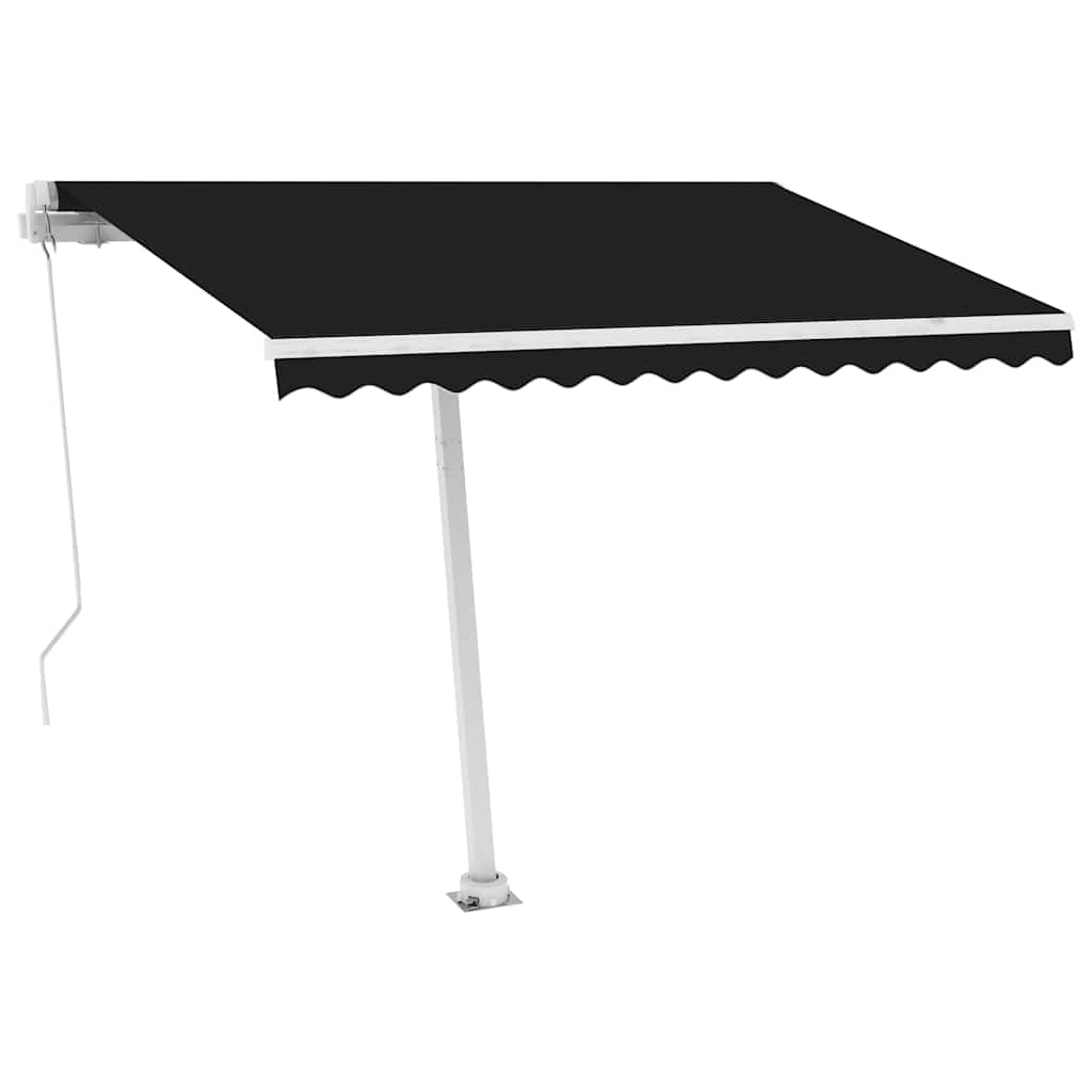 vidaXL Volně stojící ručně zatahovací markýza 300 x 250 cm antracitová