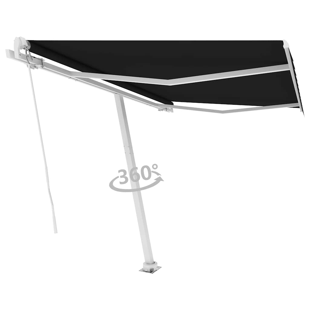 Thumbnail - vidaXL Standmarkise Manuell Einziehbar 300x250 cm Anthrazit