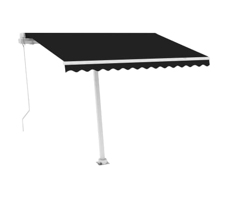vidaXL Auvent manuel r&eacute;tractable sur pied 300x250 cm Anthracite