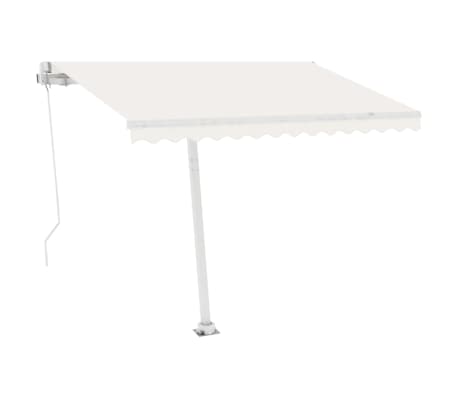 vidaXL Luifel vrijstaand automatisch 300x250 cm cr&egrave;mekleurig
