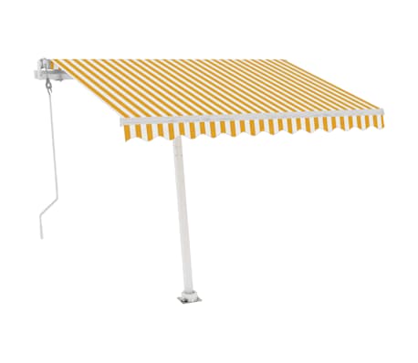 vidaXL Auvent automatique sur pied 300x250 cm Jaune/Blanc