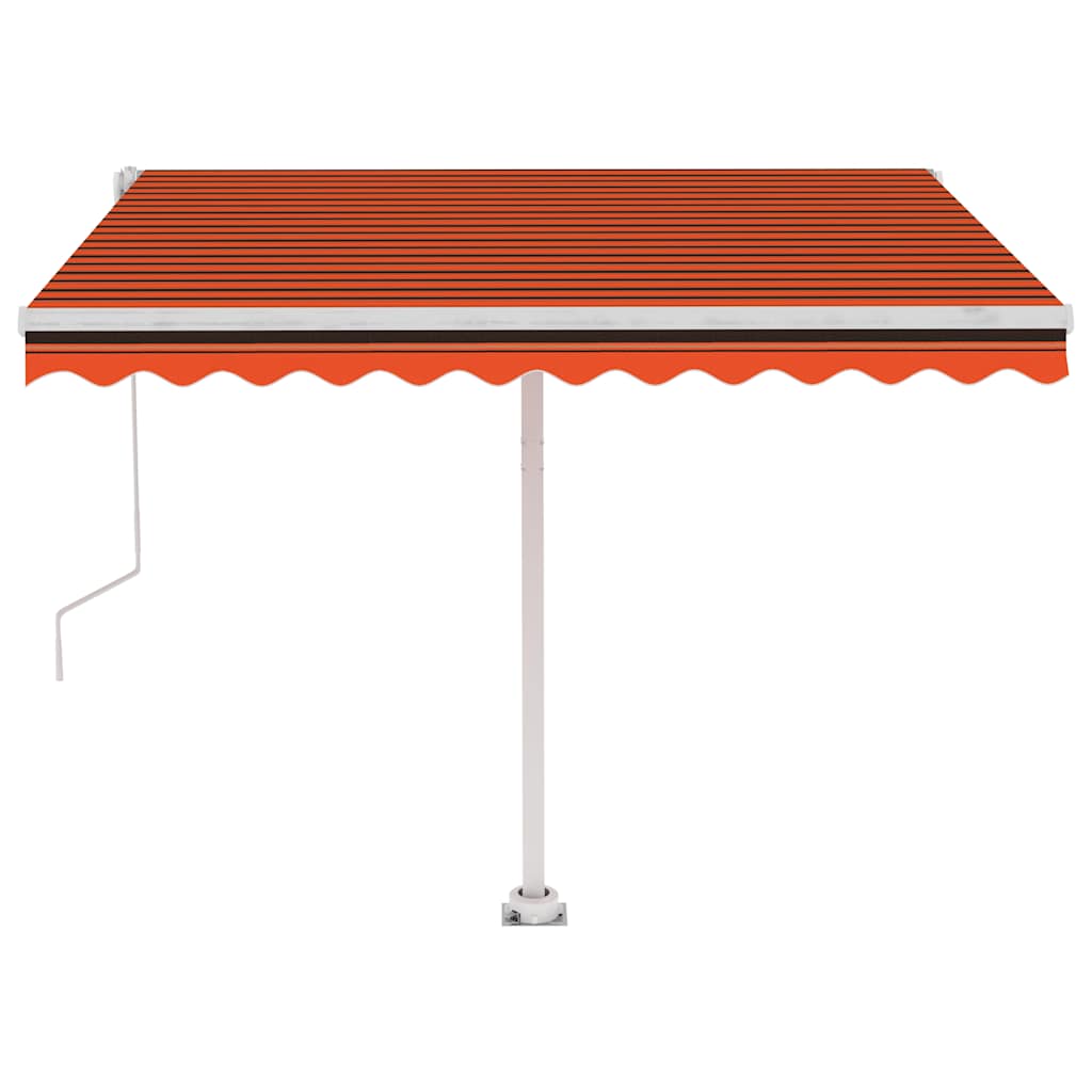 vidaXL Volně stojící automatická markýza 300 x 250 cm oranžovo-hnědá
