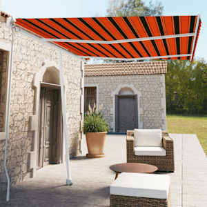 Prostostoječa ročno zložljiva tenda 350x250 cm oranžna/rjava