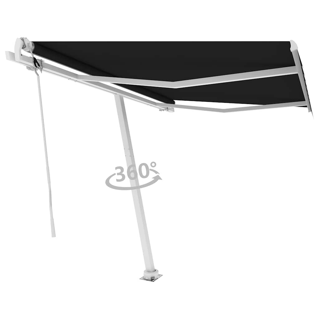 vidaXL Luifel vrijstaand automatisch 350x250 cm antracietkleurig afbeelding