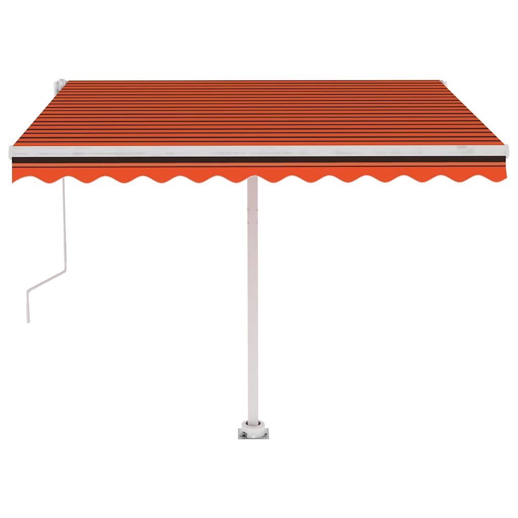 vidaXL Volně stojící automatická markýza 350 x 250 cm oranžovo-hnědá