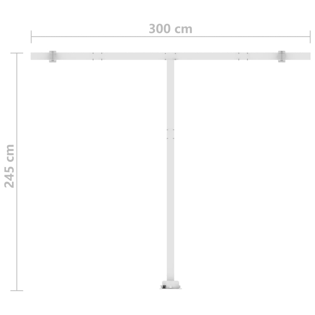 Avtomatska tenda LED + senzor 350x250 cm rumena/bela